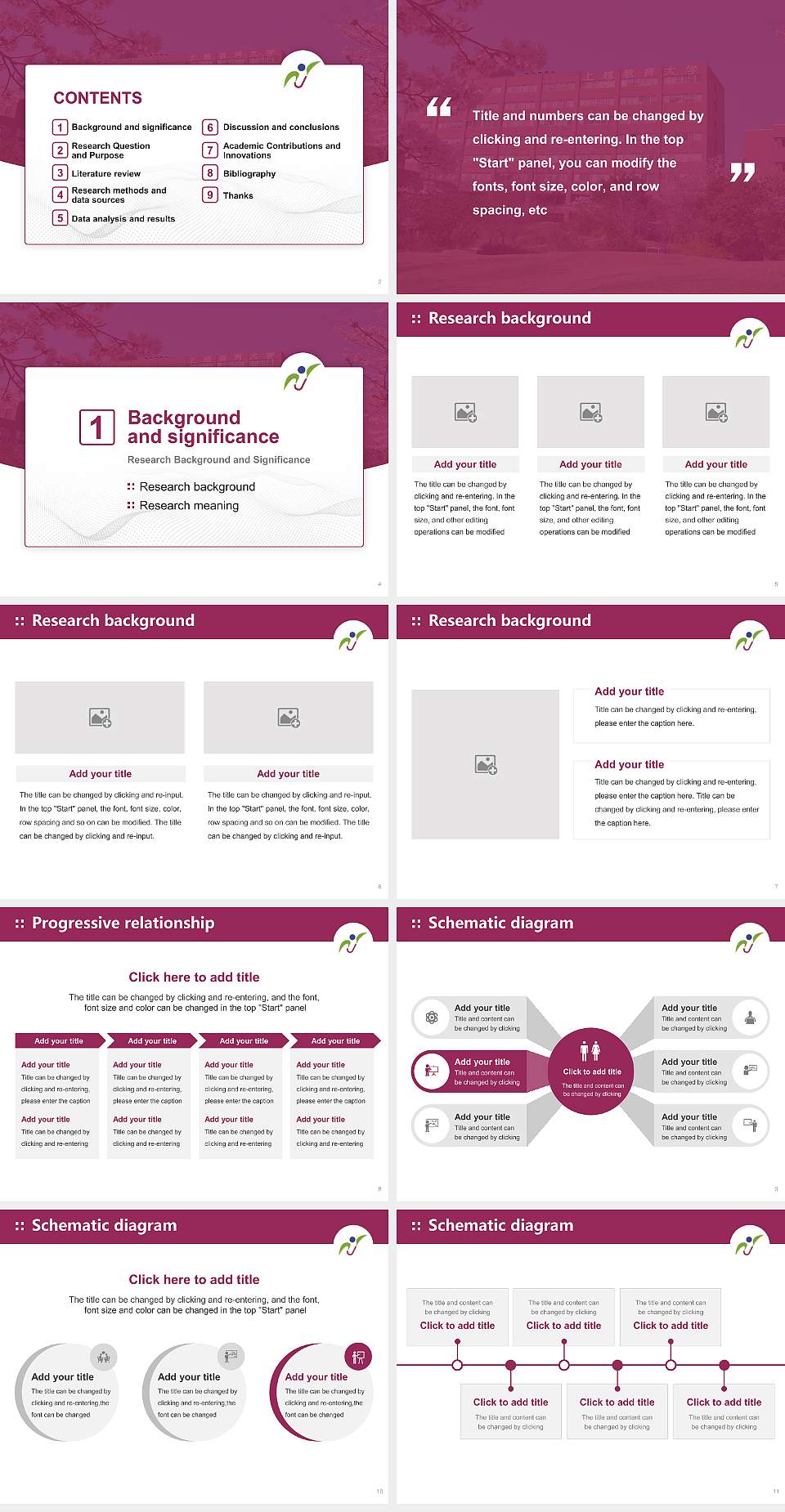 Joetsu University of Education Graduation Thesis Defense PPT Template4:3 ratio PPT effect preview image2