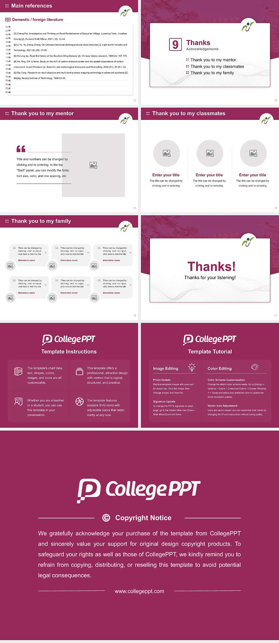 Joetsu University of Education Graduation Thesis Defense PPT Template4:3 ratio PPT effect preview image7