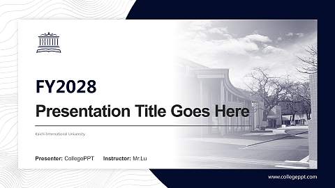 Kaichi International University Academic Presentation/Research Findings Report PPT Template