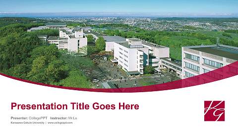 Kanazawa Gakuin University Course/Courseware Creation PPT Template