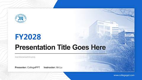Josai International University Academic Presentation/Research Findings Report PPT Template
