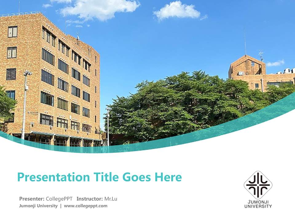 Jumonji University Course/Courseware Creation PPT Template4:3 ratio PPT effect preview image5