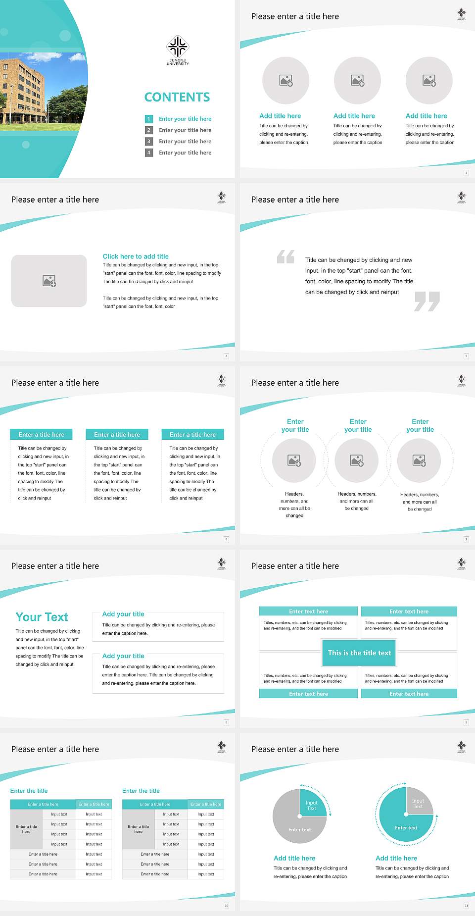 Jumonji University Course/Courseware Creation PPT Template4:3 ratio PPT effect preview image2