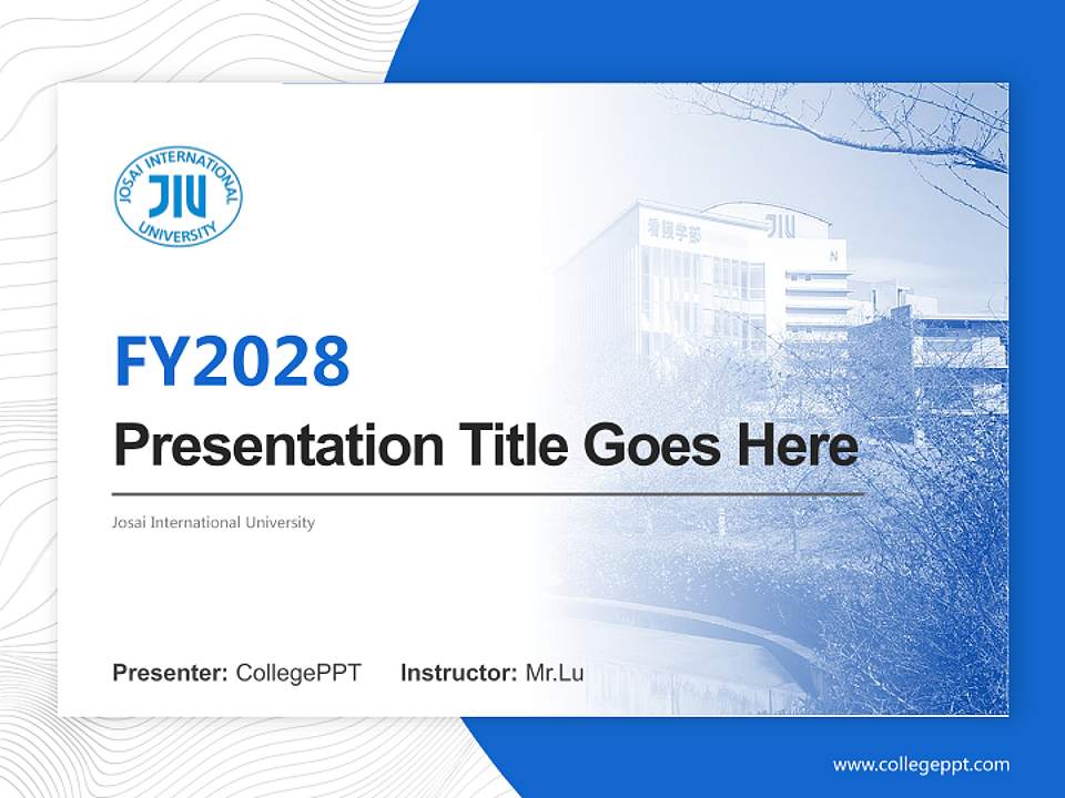 Josai International University Academic Presentation/Research Findings Report PPT Template4:3 ratio PPT effect preview image5