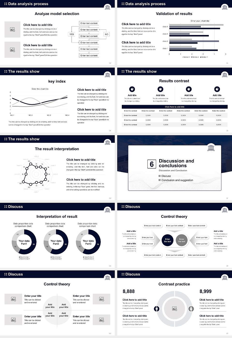Kaichi International University Graduation Thesis Defense PPT Template16:9 ratio PPT effect preview image5