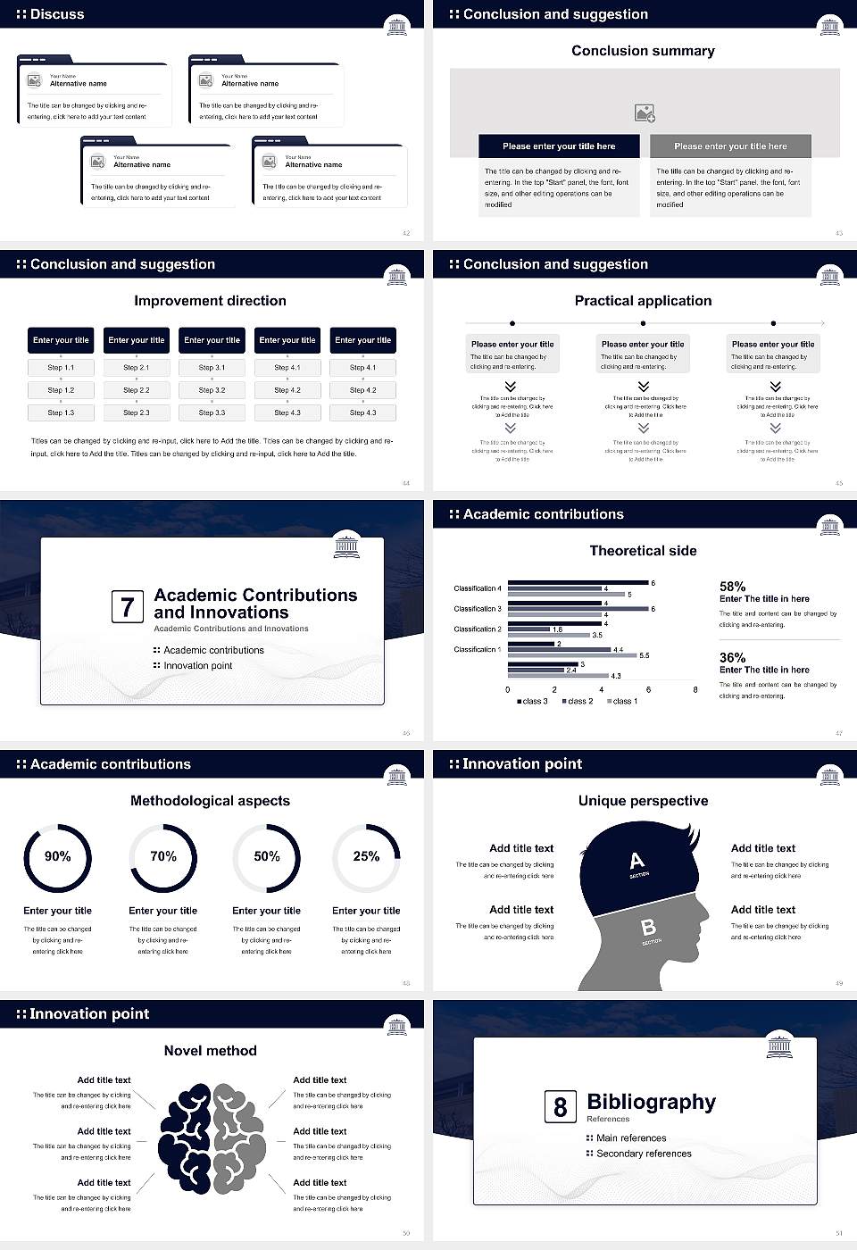 Kaichi International University Graduation Thesis Defense PPT Template16:9 ratio PPT effect preview image6