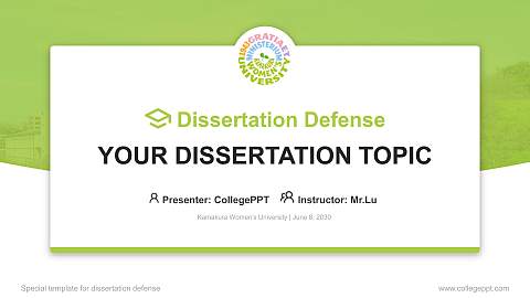 Kamakura Women’s University Graduation Thesis Defense PPT Template