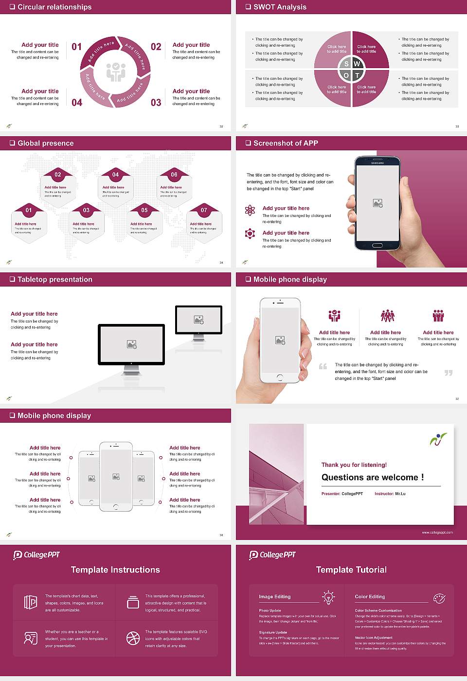 Joetsu University of Education General Purpose PPT Template16:9 ratio PPT effect preview image5
