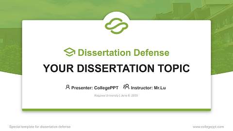 Kagawa University Graduation Thesis Defense PPT Template