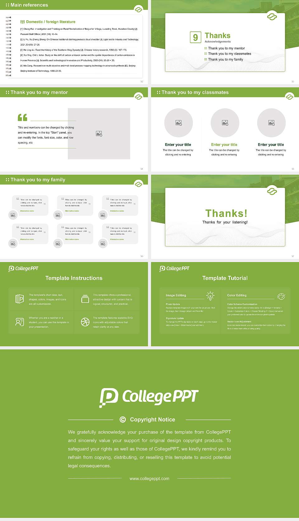 Kagawa University Graduation Thesis Defense PPT Template16:9 ratio PPT effect preview image7