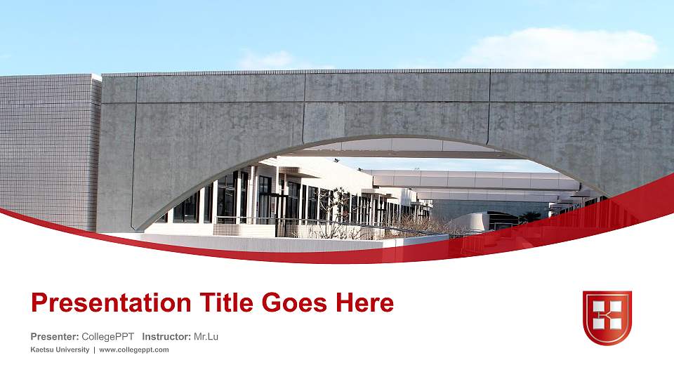 Kaetsu University Course/Courseware Creation PPT Template16:9 ratio PPT effect preview image1