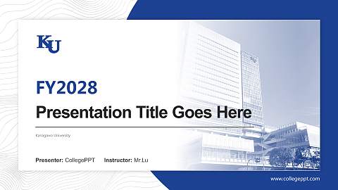 Kanagawa University Academic Presentation/Research Findings Report PPT Template