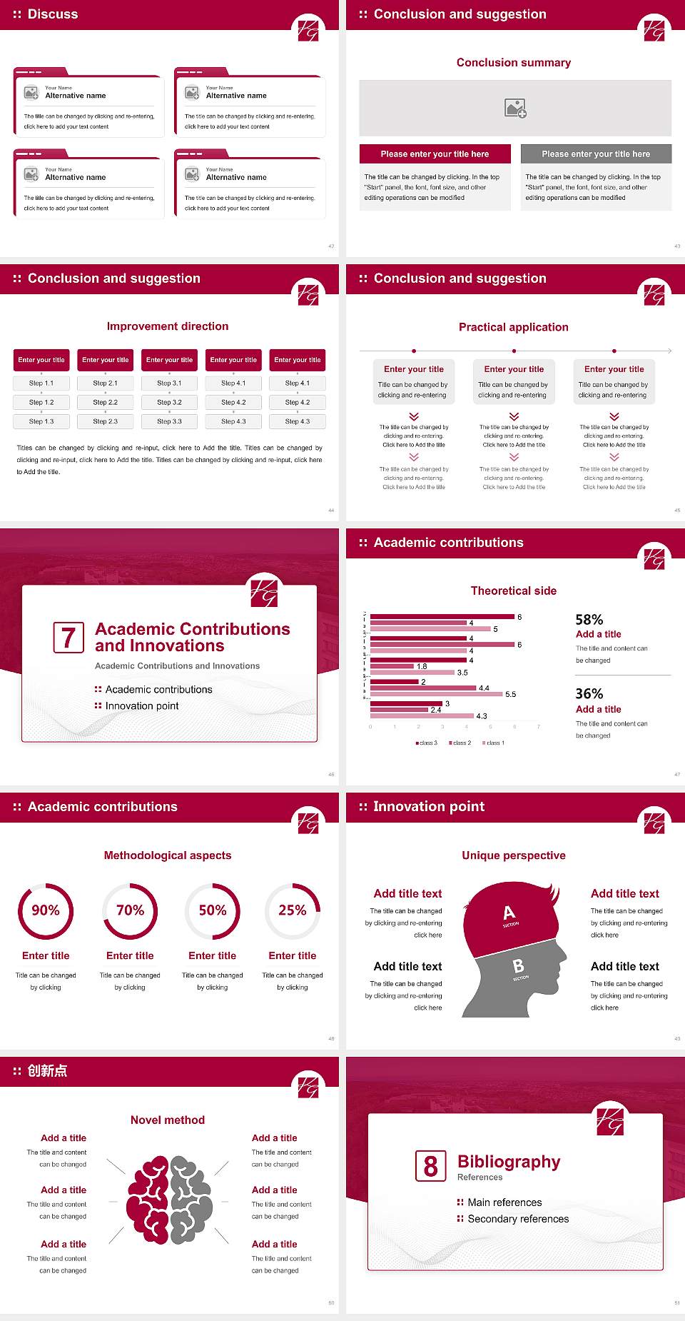 Kanazawa Gakuin University Graduation Thesis Defense PPT Template4:3 ratio PPT effect preview image6
