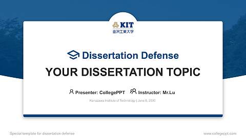 Kanazawa Institute of Technology Graduation Thesis Defense PPT Template