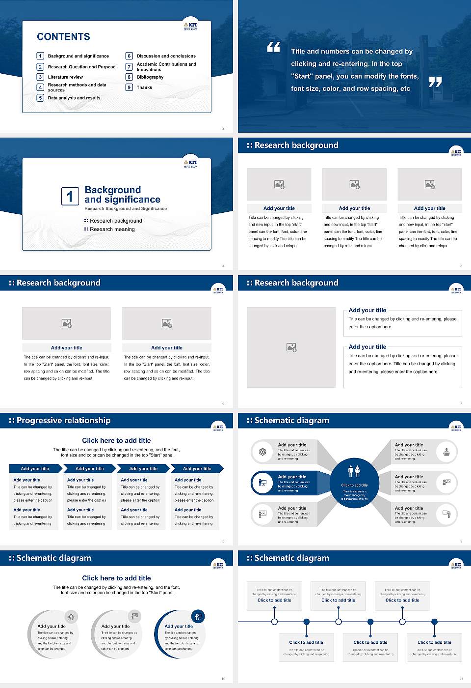 Kanazawa Institute of Technology Graduation Thesis Defense PPT Template16:9 ratio PPT effect preview image2