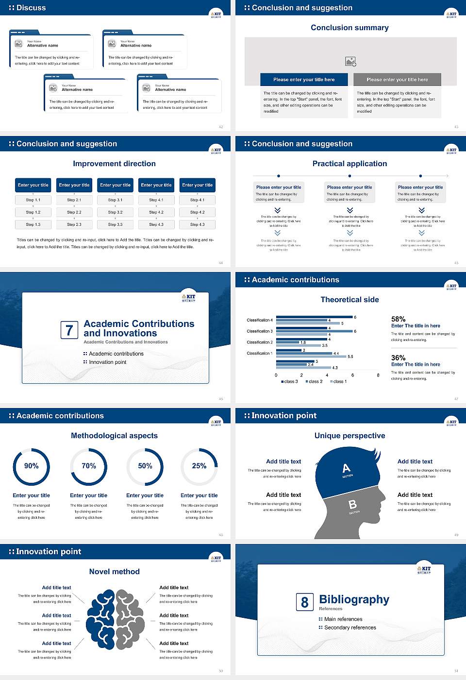 Kanazawa Institute of Technology Graduation Thesis Defense PPT Template16:9 ratio PPT effect preview image6