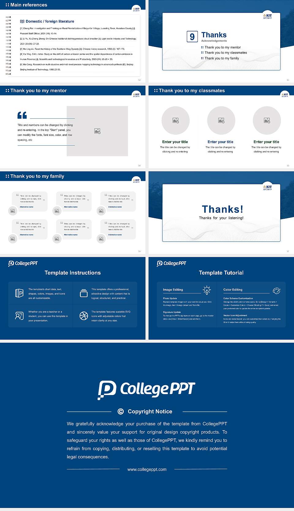 Kanazawa Institute of Technology Graduation Thesis Defense PPT Template16:9 ratio PPT effect preview image7