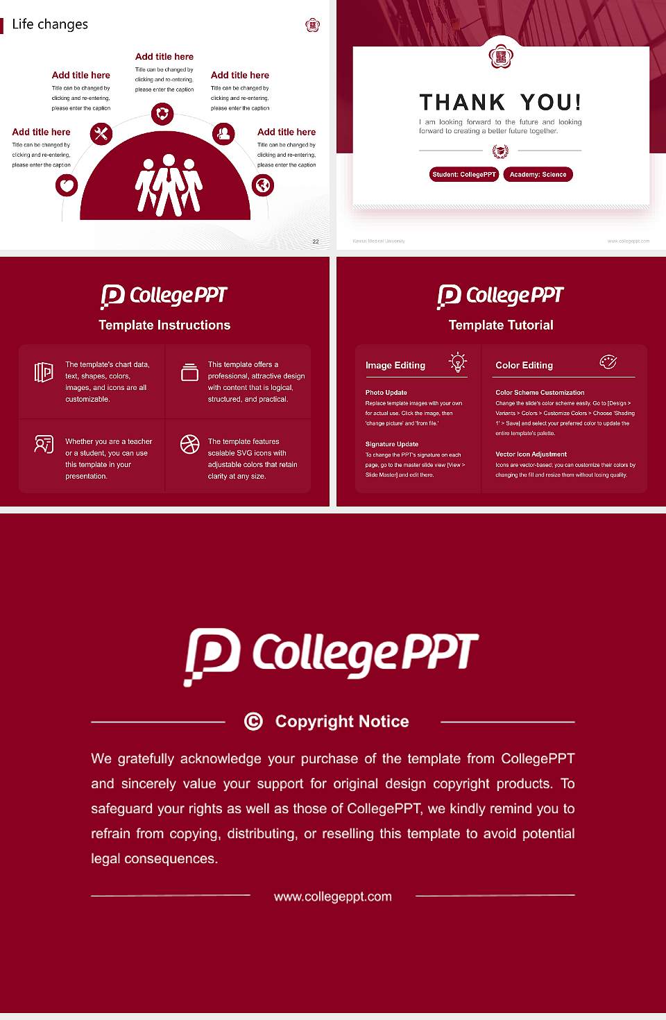 Kansai Medical University National Scholarship Defense PPT Template4:3 ratio PPT effect preview image4
