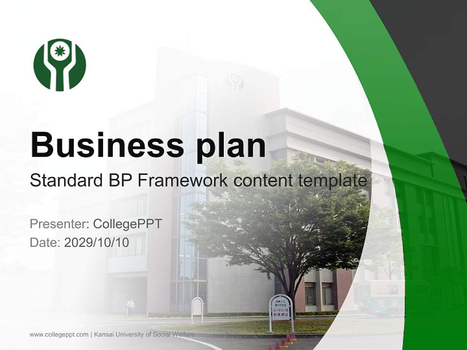 Kansai University of Social Welfare Competition/Entrepreneurship Contest PPT Template4:3 ratio PPT effect preview image9