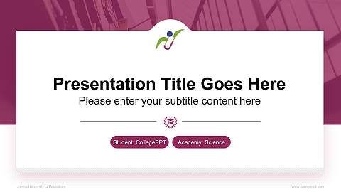 Joetsu University of Education National Scholarship Defense PPT Template