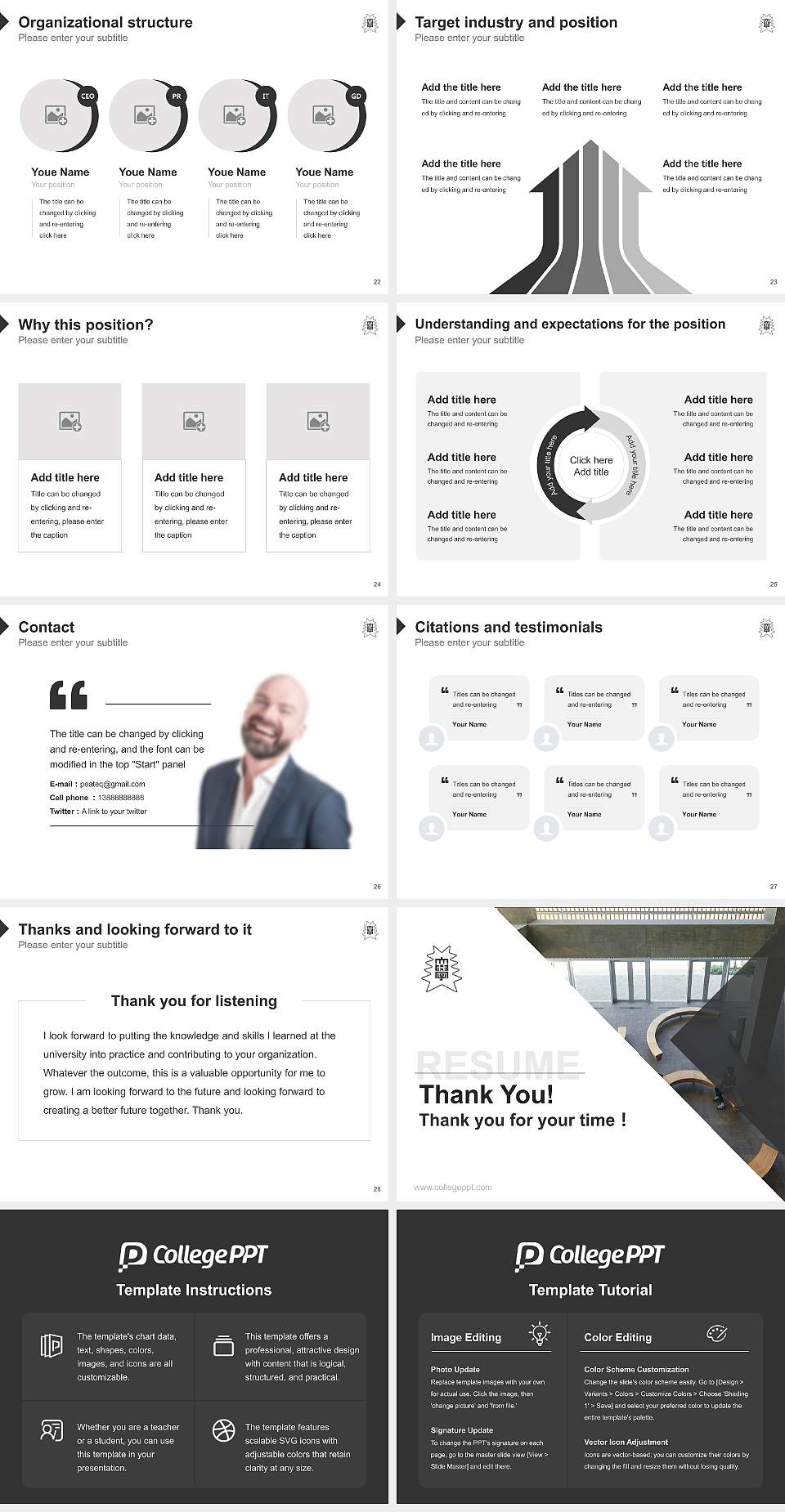 Kanazawa College of Art Resume PPT Template4:3 ratio PPT effect preview image4