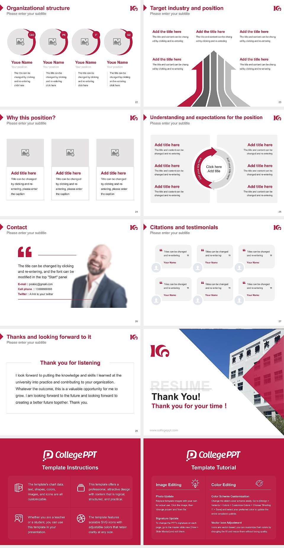 Kagawa Nutrition University Resume PPT Template4:3 ratio PPT effect preview image4