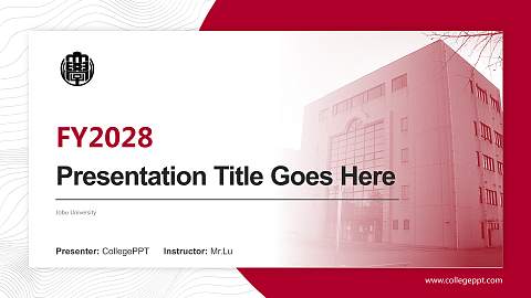 Jobu University Academic Presentation/Research Findings Report PPT Template