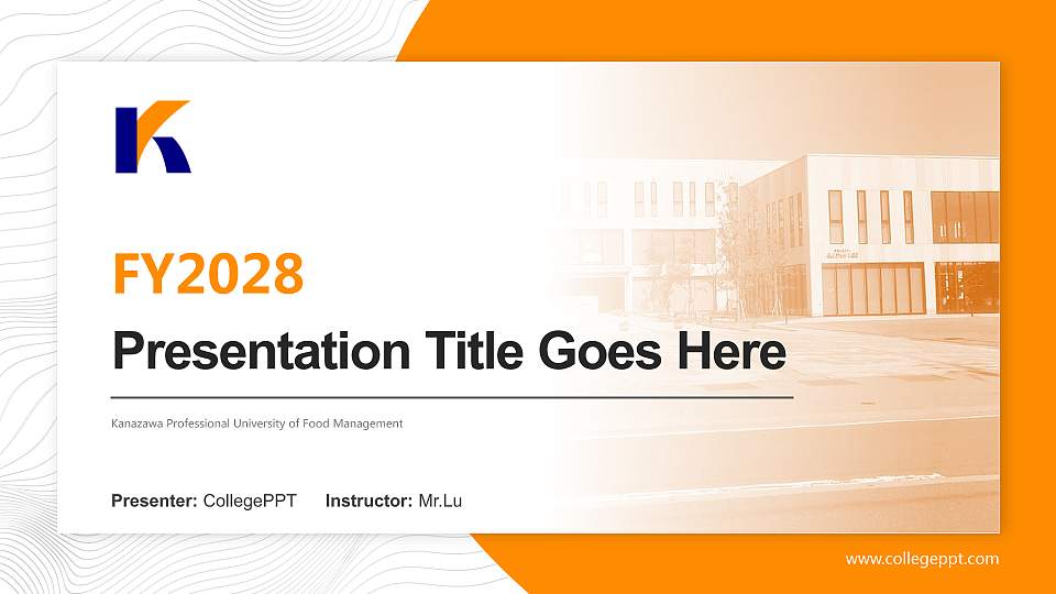 Kanazawa Professional University of Food Management Academic Presentation/Research Findings Report PPT Template16:9 ratio PPT effect preview image