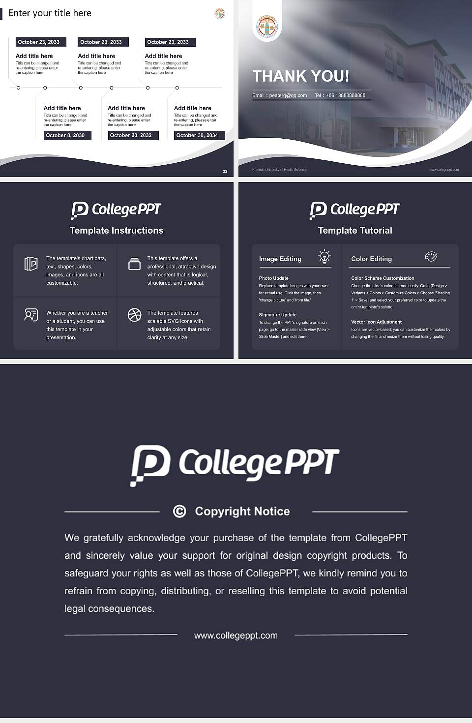 Kameda University of Health Sciences Lecture Sharing and Networking Event PPT Template4:3 ratio PPT effect preview image4