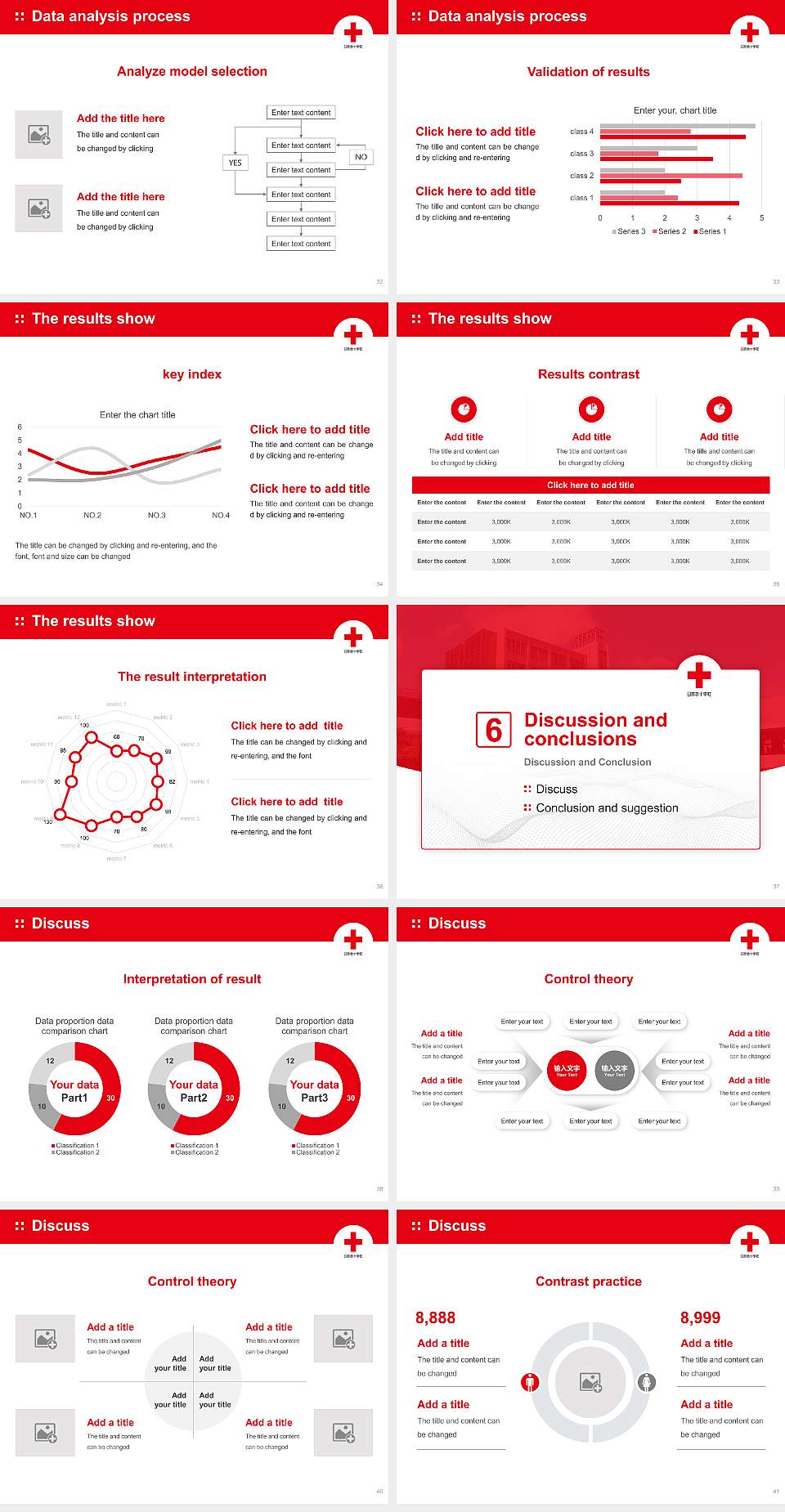 Japanese Red Cross Hokkaido College of Nursing Graduation Thesis Defense PPT Template4:3 ratio PPT effect preview image5