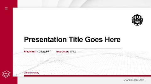 Jobu University Thesis Proposal/Graduation Defense PPT Template