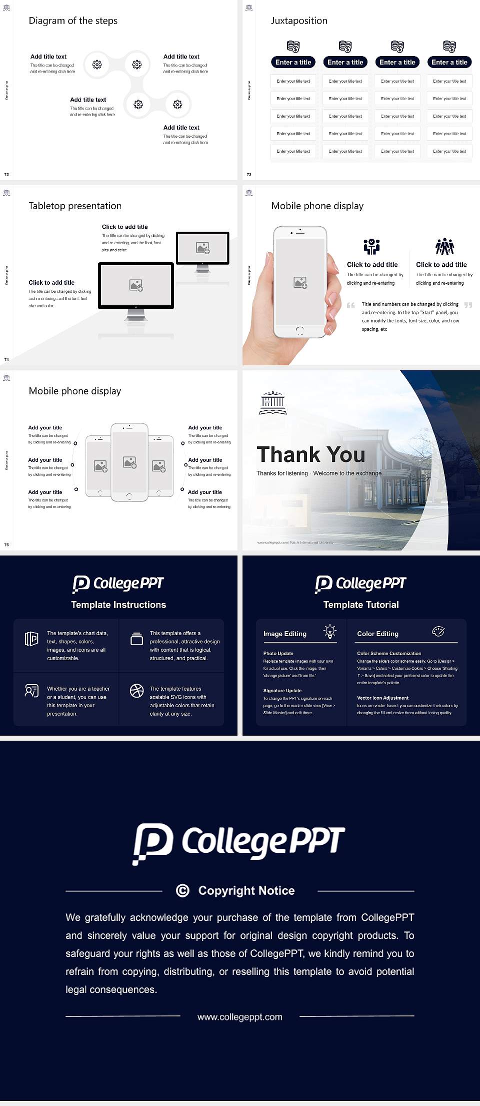 Kaichi International University Competition/Entrepreneurship Contest PPT Template4:3 ratio PPT effect preview image9