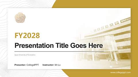 Japan University of Economics Academic Presentation/Research Findings Report PPT Template