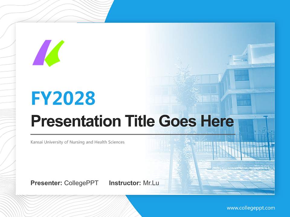 Kansai University of Nursing and Health Sciences Academic Presentation/Research Findings Report PPT Template4:3 ratio PPT effect preview image5