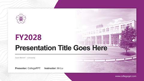 Jissen Women’s University Academic Presentation/Research Findings Report PPT Template