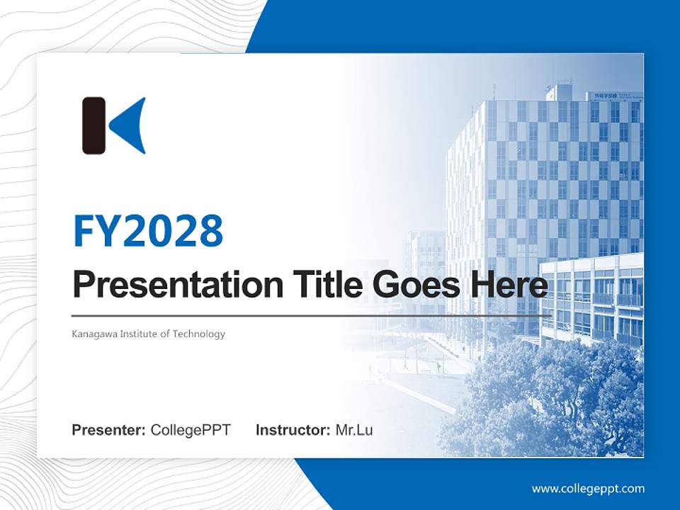 Kanagawa Institute of Technology Academic Presentation/Research Findings Report PPT Template4:3 ratio PPT effect preview image5