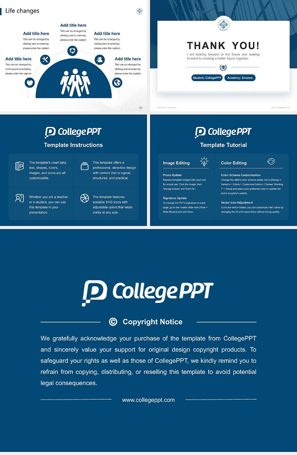 Kanazawa University National Scholarship Defense PPT Template4:3 ratio PPT effect preview image4