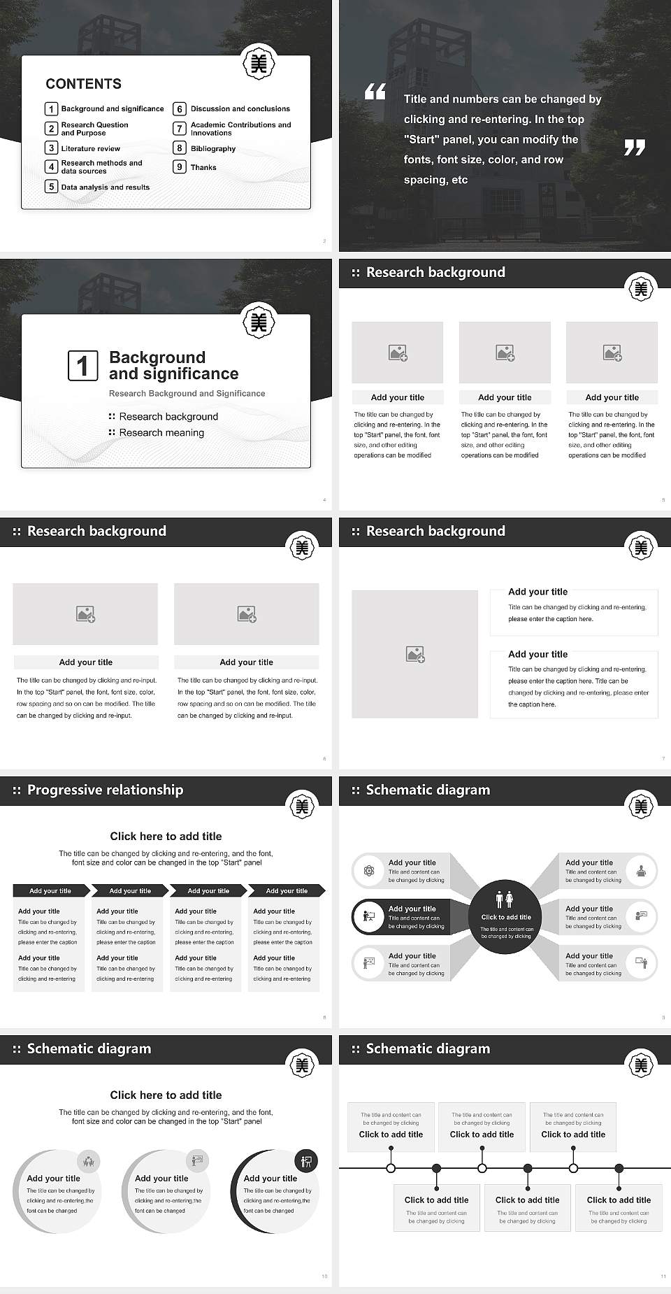 Joshibi University of Art and Design Graduation Thesis Defense PPT Template4:3 ratio PPT effect preview image2