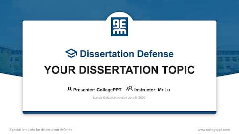 Kansai Gaidai University Graduation Thesis Defense PPT Template