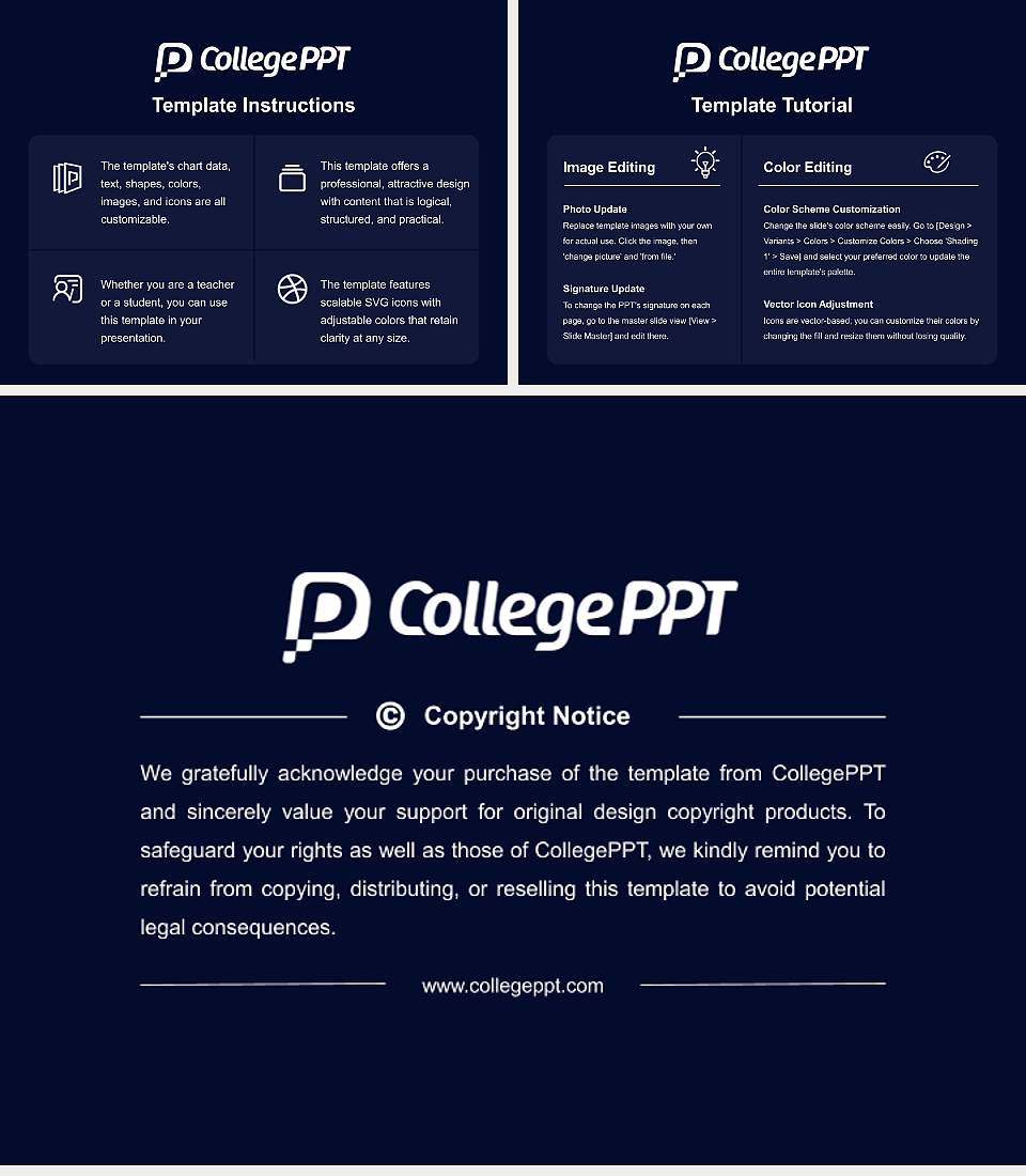 Kaichi International University Course/Courseware Creation PPT Template4:3 ratio PPT effect preview image5