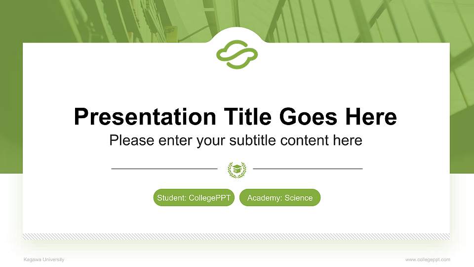 Kagawa University National Scholarship Defense PPT Template16:9 ratio PPT effect preview image