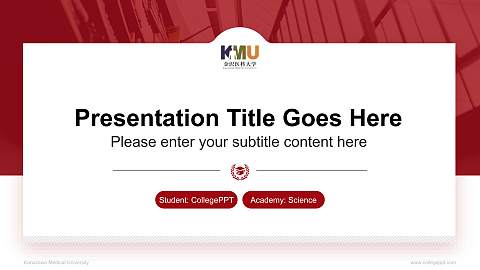 Kanazawa Medical University National Scholarship Defense PPT Template