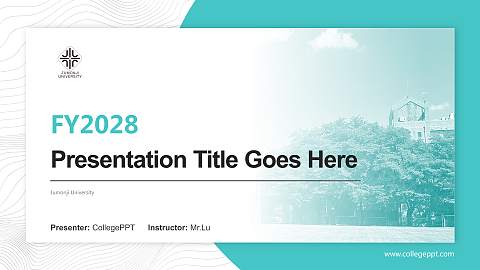 Jumonji University Academic Presentation/Research Findings Report PPT Template