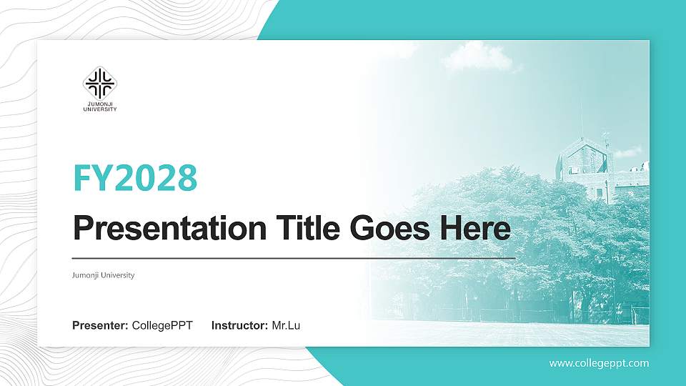 Jumonji University Academic Presentation/Research Findings Report PPT Template16:9 ratio PPT effect preview image