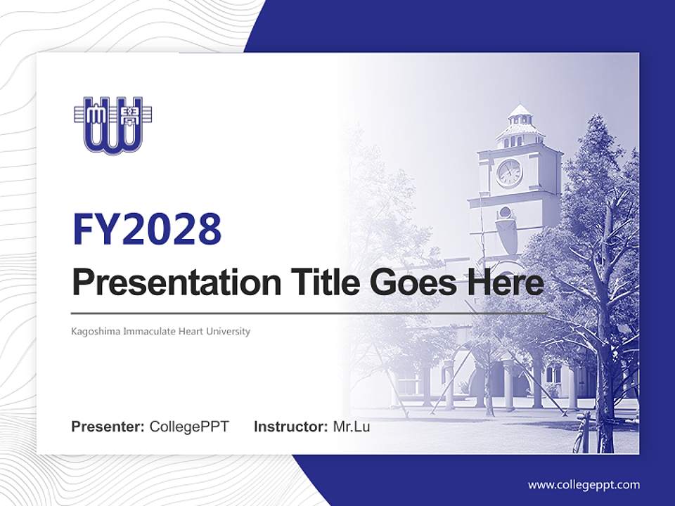 Kagoshima Immaculate Heart University Academic Presentation/Research Findings Report PPT Template4:3 ratio PPT effect preview image5