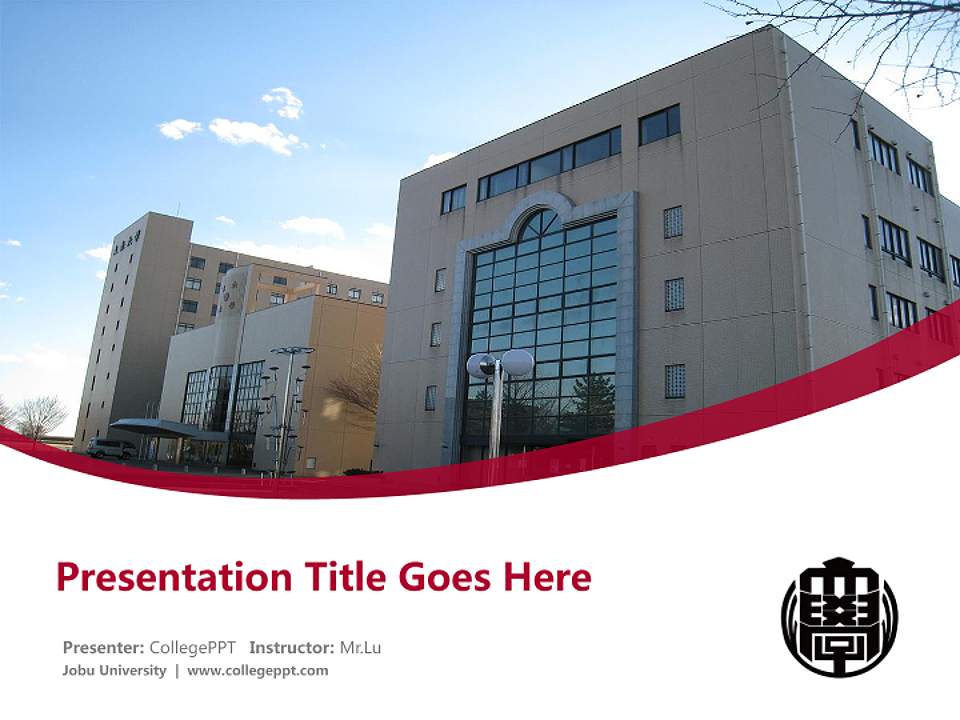 Jobu University Course/Courseware Creation PPT Template4:3 ratio PPT effect preview image5