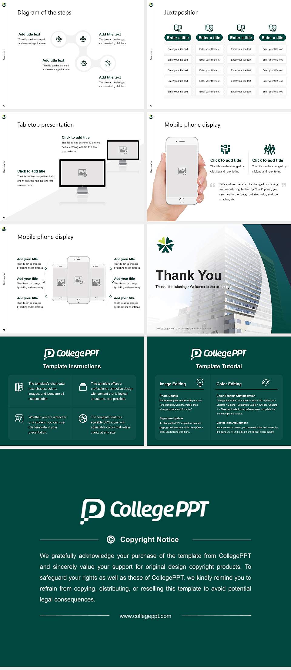 Jikei University of Health Care Sciences Competition/Entrepreneurship Contest PPT Template4:3 ratio PPT effect preview image9