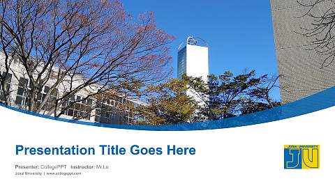 Josai University Course/Courseware Creation PPT Template