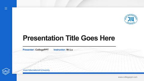 Josai International University Thesis Proposal/Graduation Defense PPT Template