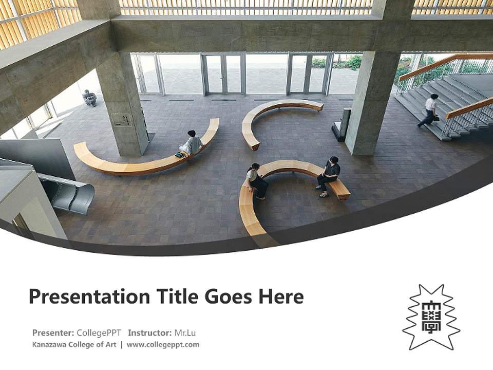 Kanazawa College of Art Course/Courseware Creation PPT Template4:3 ratio PPT effect preview image5